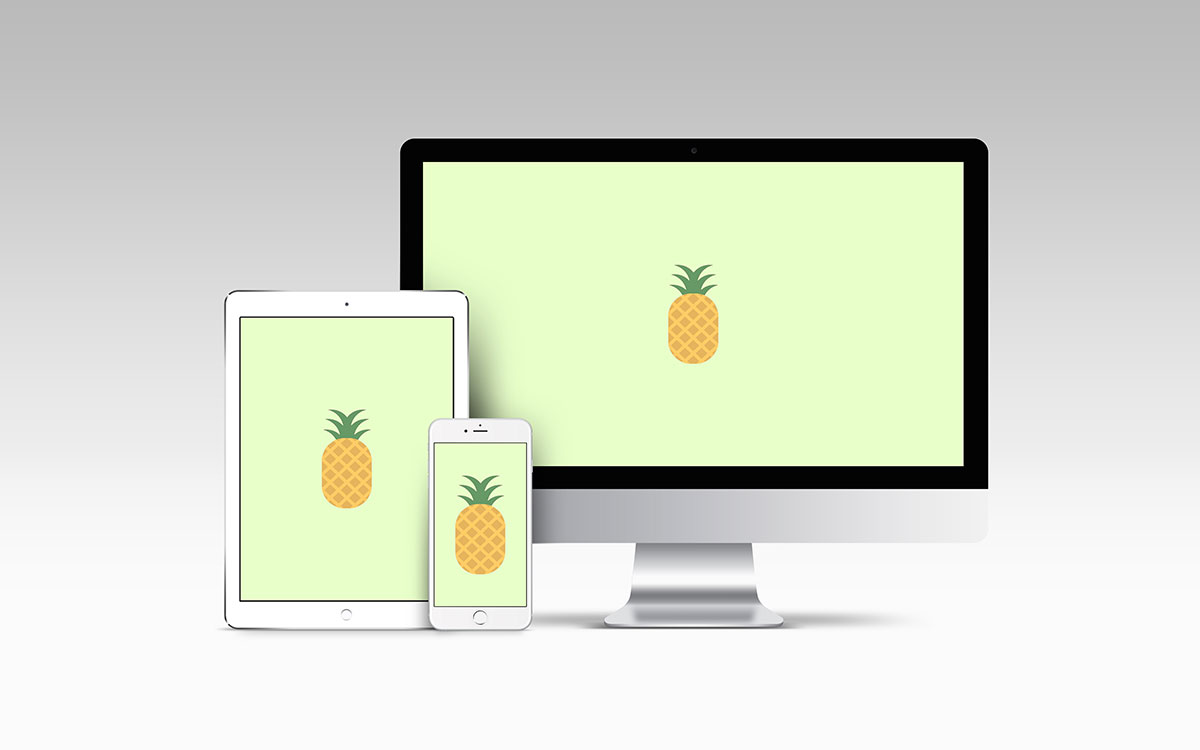 Green Pineapple website on tablet, mobile and desktop